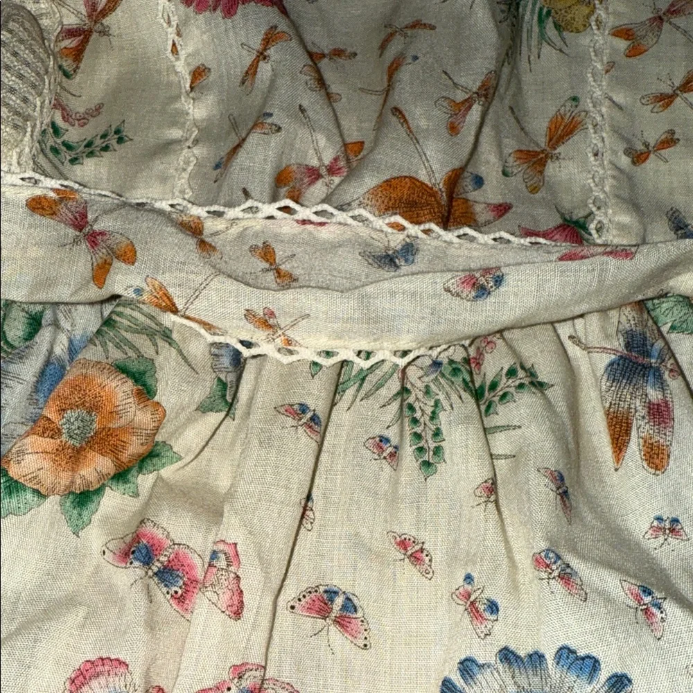 Floral Print Maxi Dress vintage royal deb teenage size 14 kids - Picture 4 of 6